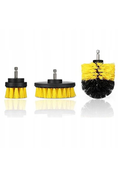 OEM Set 3 Rotating Plastic Brushes for Cleaning Surfaces, Carpets, with Adapter, Different Sizes, for Dr