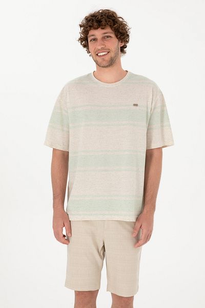 U.S. Polo Assn. Men's Comfort Fit Crew Neck Water Green T-Shirt 50299742-Vr048