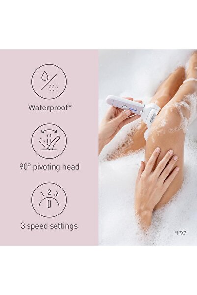 PANASONIC Wet And Dry Epilator For Women, Double Disc With 60 Tweezers, Flexible 90° Pivoting Head
