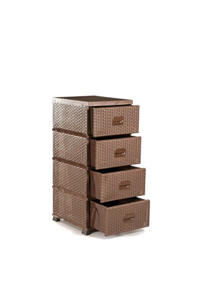 sterk Dulap 4 Sertare Ratan, Sterk, Maro, Plastic