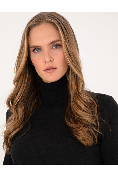 Pierre Cardin Anthracite Slim Fit Turtleneck Basic Sweater 50310886-Vr006