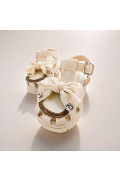 OEM Breathable summer sandals for girls, with decorative applications and bow, XA-2523