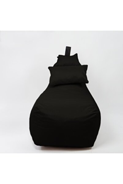 Pufrelax Fotoliu puf, Miraggio, perna inclusa, material impermeabil, Negru