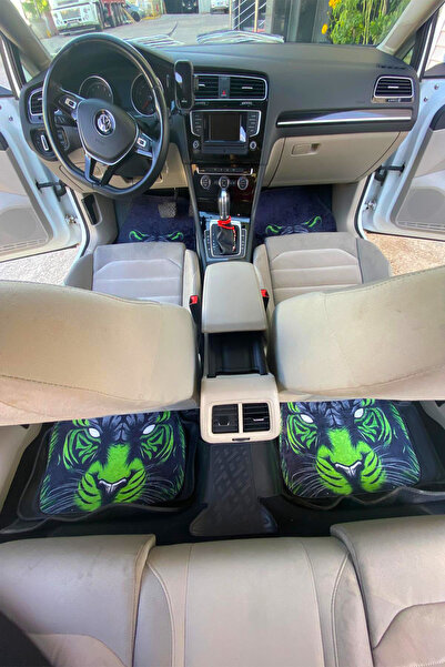 Genel Markalar Dijital Baskılı Dekoratif Oto Paspas Takımı 4'lü Araç Zemin Aksesuarı Yıkanabilir Araç Paspası