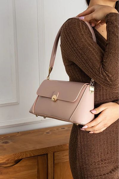 Rivina Women's Gold Detailed Covered Hand and Shoulder Bag