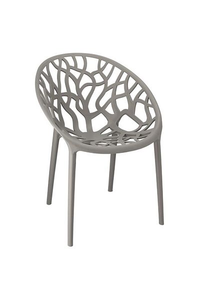 jumi Scaun de exterior/bistro, Jumi, Albero, PP, Gri, 58x56x80 cm