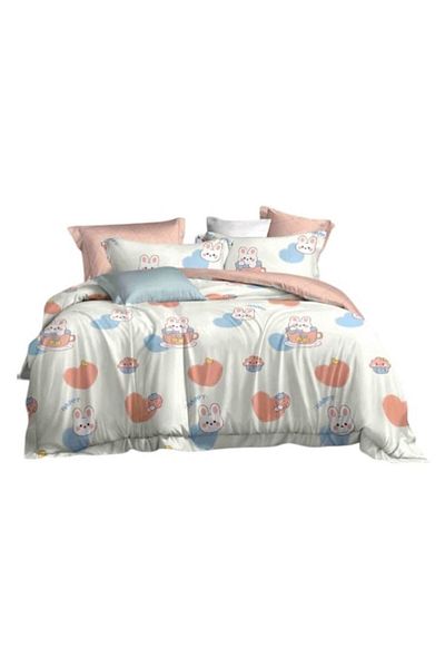 OEM Elegant Single Bedding Set for 1 Person, 4 Pieces, Cotton Finet, Multicolor