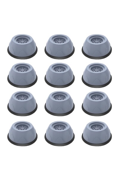 AMRINUGL Set 12 Anti-Vibration Pads for Washing Machines, AMRINUGL, Light Blue, 10x10x4cm