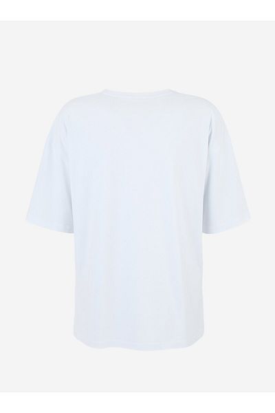 ALİA Tricou cu decolteu cu umeri marimi mari - alb -