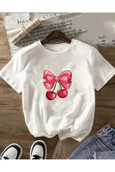herkesemoda Printed Basic T-Shirt