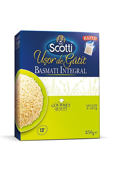 Riso Scotti Easy-to-cook rice Riso Scotti Basmati Wholegrain, 250 g x 3