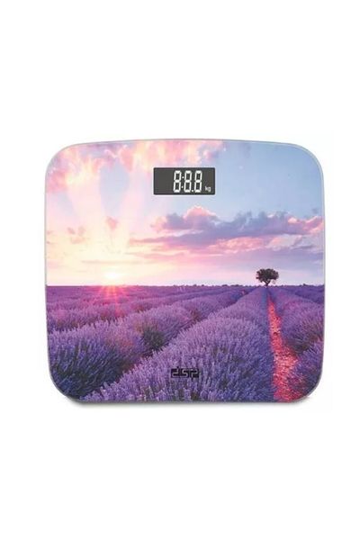DSP digital body scale, capacity 180 kg, LCD display, tempered glass, size 33.7x30x2cm