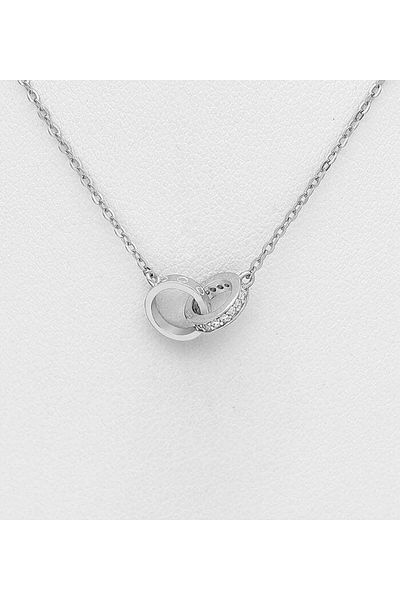 OEM Colier din argint Double Charm