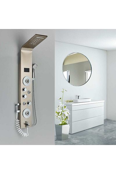 CasaVie LED Shower Panel, with rain effect and massage jets, code 1439
