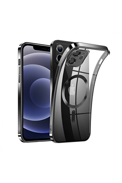 OEM Carcasă de telefon cu protecție din sticlă pentru iPhone 12 Pro Max, neagră