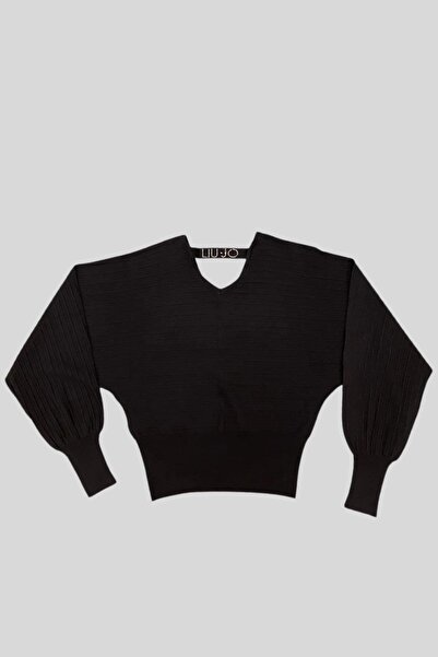 Liu Jo Kadın Önü Çapraz Kazak Siyah