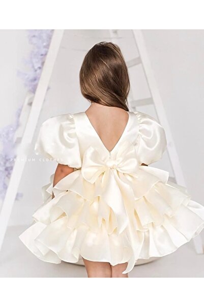 prenses tasarım atolyesi Katlı pamuk saten elbise