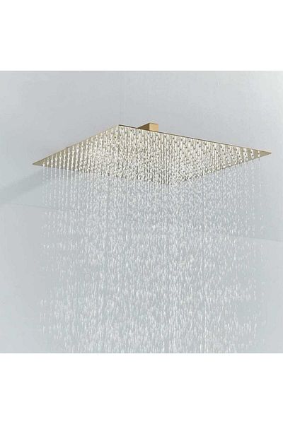 CasaVie Rain shower set, nickel-plated gold (semi-glossy), 40 cm long, with 2 flow functions, code 1454