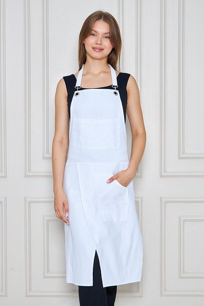 Si&Su Unisex Artist Apron – Cotton, Pocketed, Adjustable Strap – Gardener, Painter, Teacher Apron