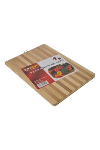 ertone Two-tone bamboo chopping board with hanger 28x18 cm