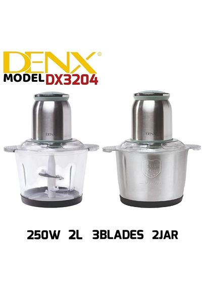 Denx مفرمة متعددة الاستخدامات للحم والخضار 2لتر 3شفرات بقوة 250وات