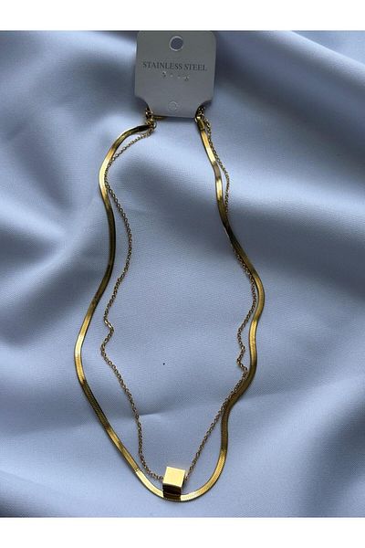 Bestofcase Cube Detailed Chain Necklace