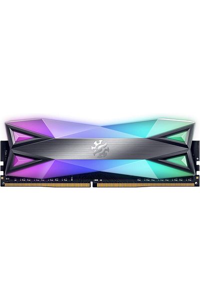 XPG Desktop Computer Memory DDR4 D60G 16GB 2x8 with RGB Lighting 3600MHz PC4-28800 CL18-22-22