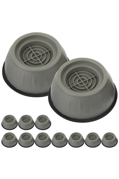 OEM Set of 12 Anti-Vibration Pads for Washing Machines, Rubber, Size 9x9x4cm, Random Color