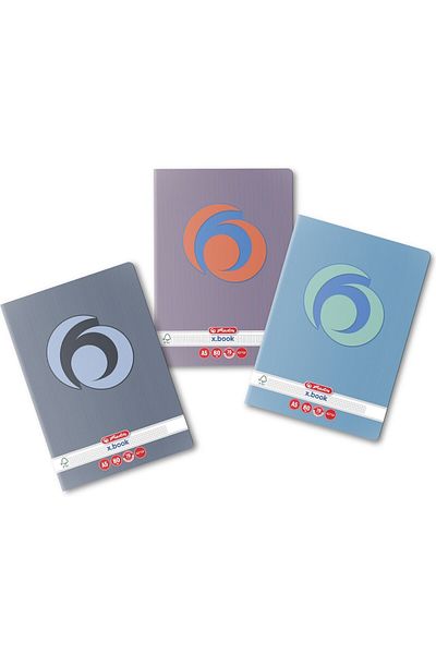 Herlitz Caiet Rainbow A5, Culoare Multicoloră, Material Hârtie, 80 de Coli, Format Grilă