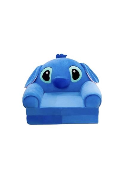 OEM Stretchable plush armchair, Stitch, blue, 1 year - 3 years