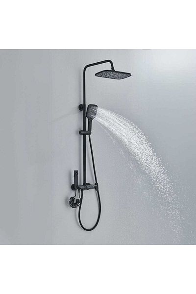 CasaVie Shower column, 4 flow functions, matt black, code 1620
