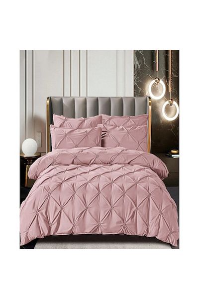 HYT Set Lenjerie De Pat Pucioasa Deluxe, HYT, Pentru Pat De 2 Persoane, Bumbac 100%, 6 Piese, Dimensiuni