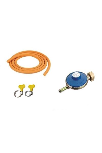 Zilan Set (Kit) regulator presiune (ceas), furtun gaz si 2 coliere, ZLN9999
