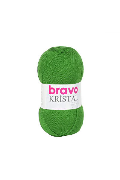 Bravo خيط كريستال لايف 100 جرام 470 متر (رمز اللون: 340) أخضر