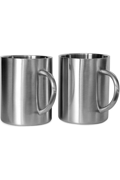 OEM Set 2 căni din oțel inoxidabil cu pereți dubli, 150 ml, Grunberg ICI150