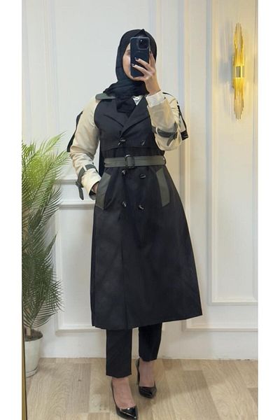 Tebrikler tekstil Women's Summer Fashionable and New Trench Coat Model M9064