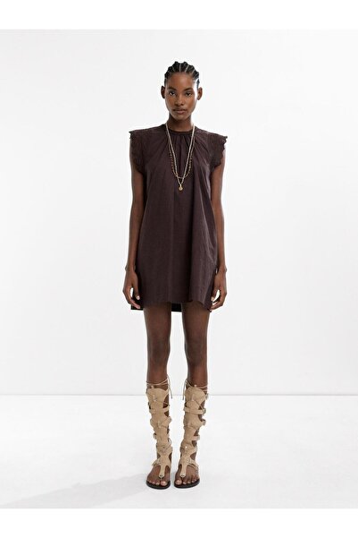 PARFOIS Kısa Kroşe Elbise %100 Pamuk