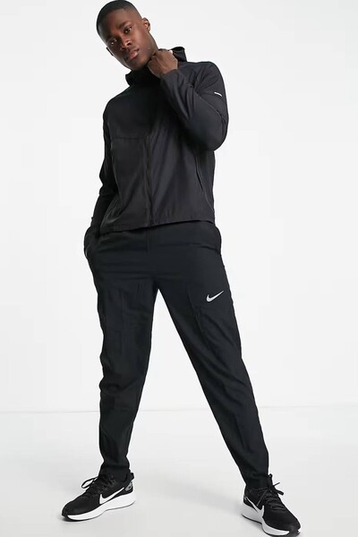 Nike Miler Running Full Zip Jacket Erkek Spor Ceket Siyah
