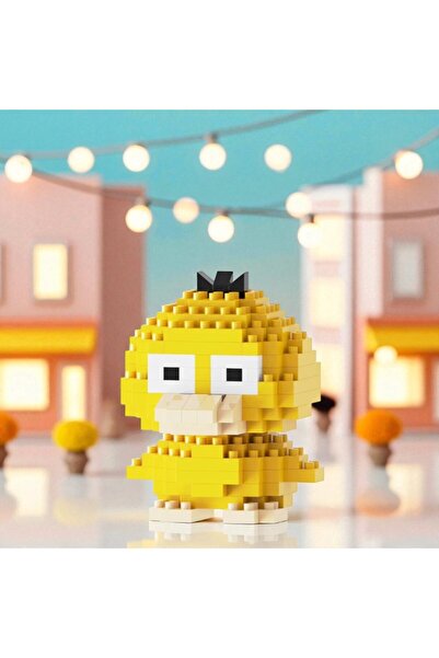 Genel Markalar | Pinkyday | Psyduck Pokemon - Sürpriz Hediyeli 3D Yapboz Mini Blok Seti – Sunster Company™ (176Pcs)