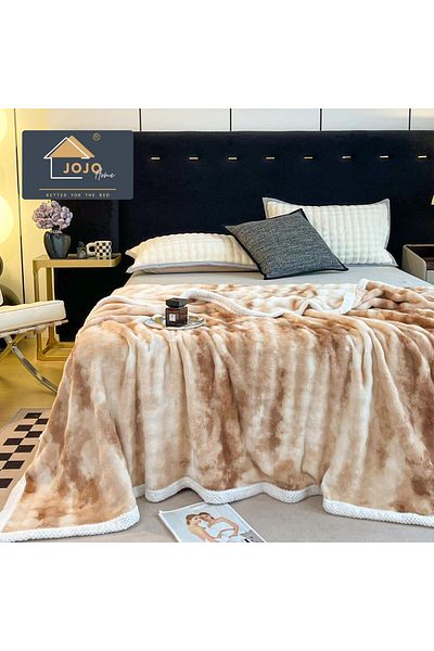 trendyhome Premium cocolino blanket, 200x230 cm, Brown/White, J22292