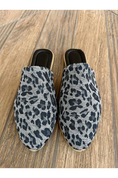 lovitto Closed Front Patterned Leopard Kyoto Women's Slippers