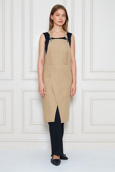 Si&Su Unisex Artist Apron – Cotton, Pocketed, Adjustable Strap – Gardener, Painter, Teacher Apron