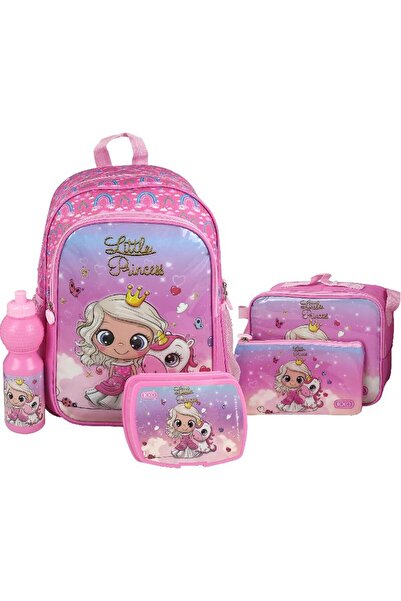 Roco حقيبة ظهر ليتل برنسيس ٥ في ١ مع ملحق - حقيبة مدرسية للبنات مقاس ١٦/١٧ بوصة