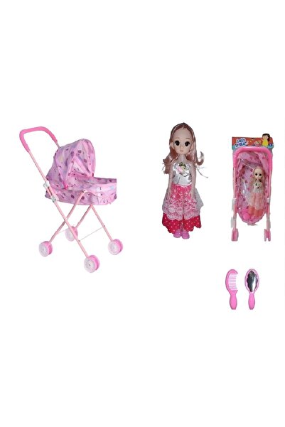 rexa مجموعة عربة حديدية مع دمى وإكسسوارات - لعبة تسوق لعب الأدوار