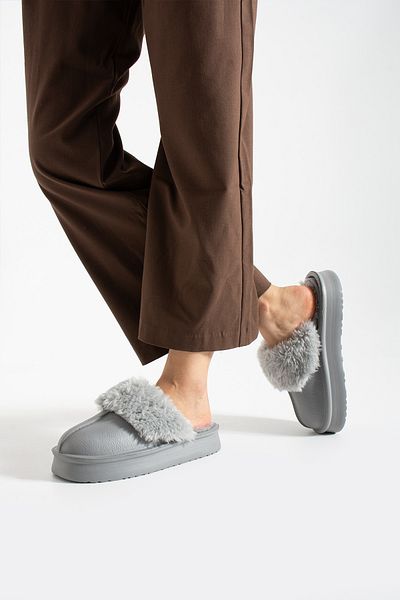 Friend & Trend Removable Inner Lining Fur High Sole Eva Winter Women's Slippers Ftpop25