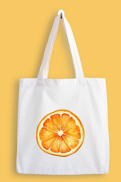 designedfy Orange Waterproof Printed Cloth Bag, Tote Bag