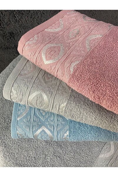 Bonny Home Eye 3-Piece Hand and Face Towel Set – 50X90 cm 100% Cotton, Soft Textured, Patterned