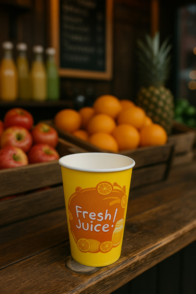 MERİP PLASTİK BÜYÜK KARTON BARDAK, MEYVE SUYU, KAHVE BARDAĞI,MEŞRUBAT BARDAĞI - 12 Oz - 50 Adetlik Paket