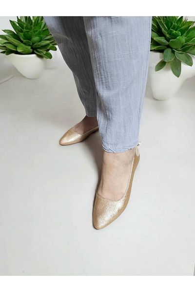 GokceKundura06 Women's Real Leather Back Open Tassel Design Home, Office Ballet Flats