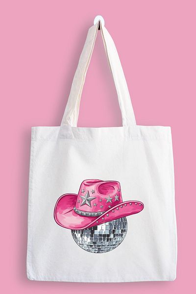 designedfy Cowboy Disco Waterproof Printed Cloth Bag, Tote Bag